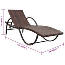 vidaXL 2 db barna polyrattan napozóágy asztallal