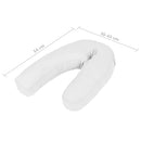 vidaXL J-alakú fehér kismama párna 54 x (36-43) cm