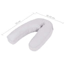 vidaXL J-alakú szürke kismama párna 54 x (36-43) cm