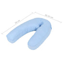 vidaXL J-alakú kék kismama párna 54 x (36-43) cm