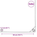 vidaXL zöld takaróponyva 650 g/m² 3 x 6 m