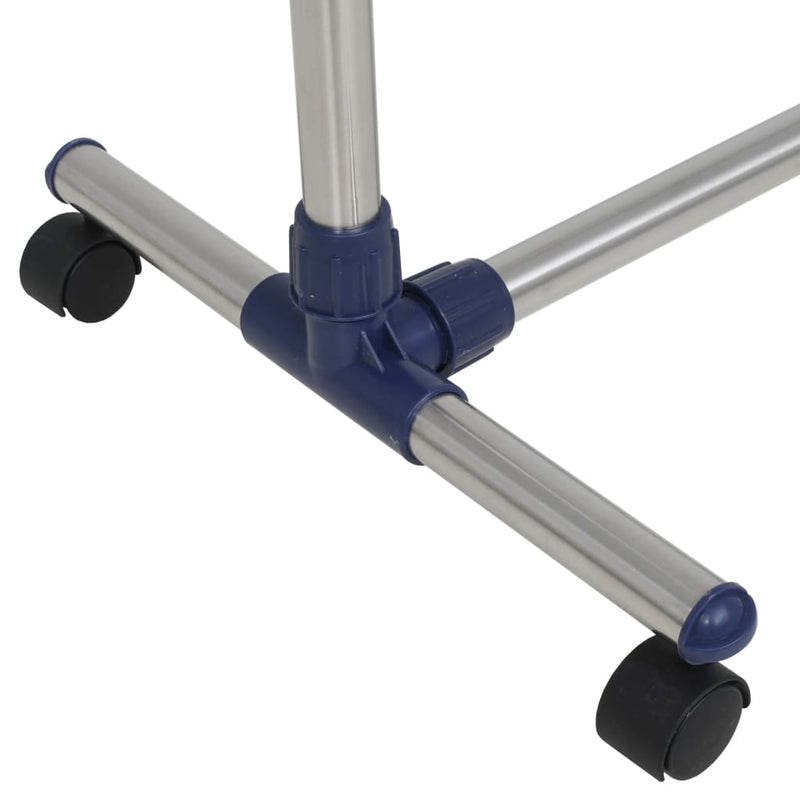 vidaXL ezüstszínű rozsdamentes acél ruhaállvány 165 x 44 x 150 cm