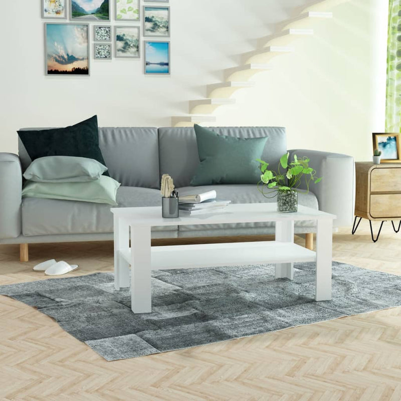 vidaXL fehér faforgácslap dohányzóasztal 100 x 59 x 42 cm