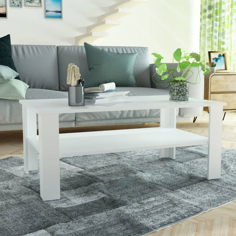 vidaXL fehér faforgácslap dohányzóasztal 100 x 59 x 42 cm