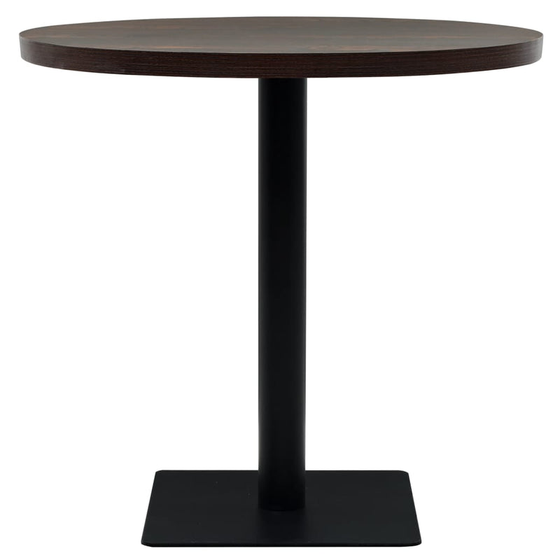 vidaXL kerek, sötét hamuszínű MDF/acél bisztró asztal 80 x 75 cm