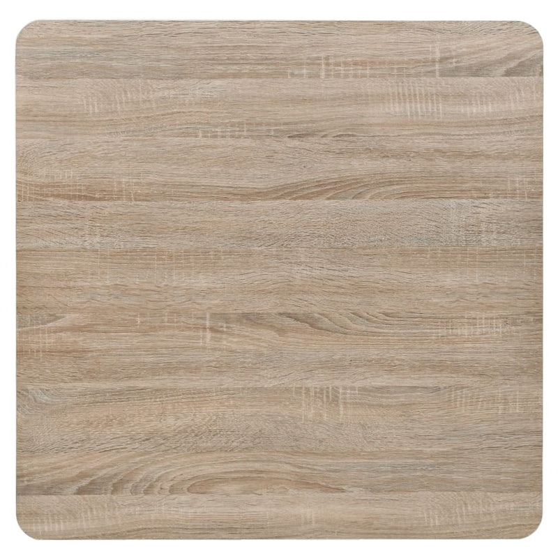 vidaXL tölgyfa színű MDF/acél bisztró asztal 80 x 80 x 75 cm