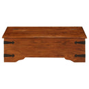 vidaXL tömör akácfa dohányzóasztal mézszínű bevonattal 110x55x35 cm