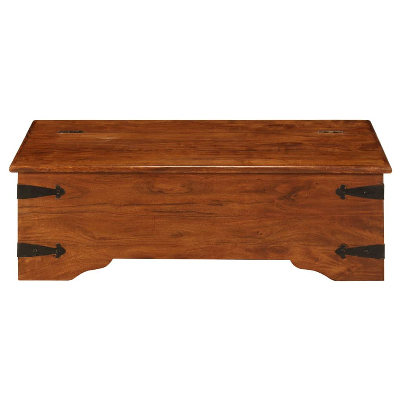 vidaXL tömör akácfa dohányzóasztal mézszínű bevonattal 110x55x35 cm