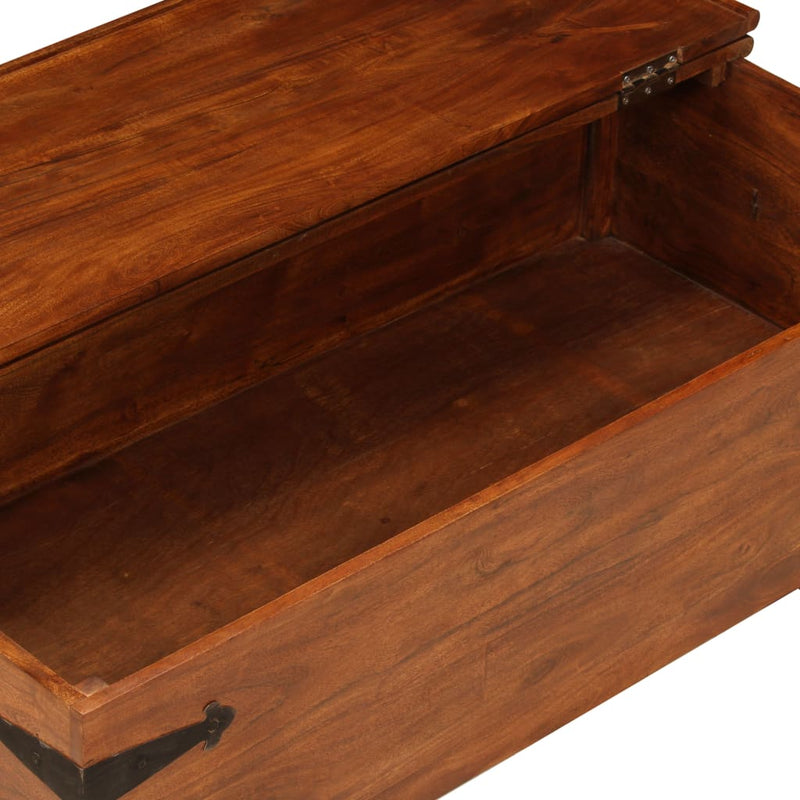 vidaXL tömör akácfa dohányzóasztal mézszínű bevonattal 110x55x35 cm