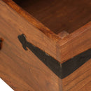 vidaXL tömör akácfa dohányzóasztal mézszínű bevonattal 110x55x35 cm