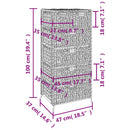 vidaXL vízijácint tárolóegység 6 kosárral 47 x 37 x 100 cm