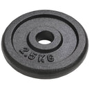 vidaXL 8 db öntöttvas súlyzótárcsa 8 x 2,5 kg
