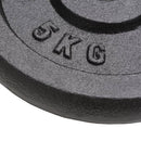 vidaXL 4 db öntöttvas súlyzótárcsa 4 x 5 kg