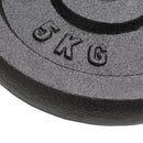 vidaXL 4 db öntöttvas súlyzótárcsa 2 x 10 kg + 2 x 5 kg
