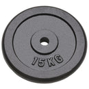 vidaXL 2 db öntöttvas súlyzótárcsa 2 x 15 kg