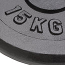 vidaXL 2 db öntöttvas súlyzótárcsa 2 x 15 kg