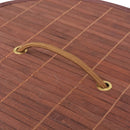 vidaXL barna kerek bambusz szennyestartó kosár