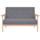 vidaXL 3 részes sötétszürke huzatú ülőgarnitúra