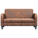 vidaXL kétszemélyes barna művelúr kanapé