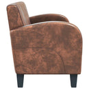 vidaXL kétszemélyes barna művelúr kanapé