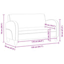 vidaXL kétszemélyes barna művelúr kanapé