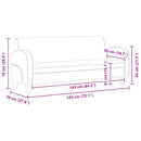 vidaXL háromszemélyes barna művelúr kanapé