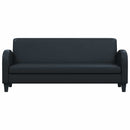 vidaXL háromszemélyes fekete műbőr kanapé