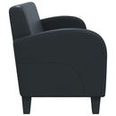 vidaXL háromszemélyes fekete műbőr kanapé