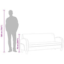 vidaXL háromszemélyes fekete műbőr kanapé