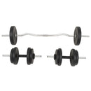 vidaXL egykezes és kétkezes súlyzó szett 30 kg