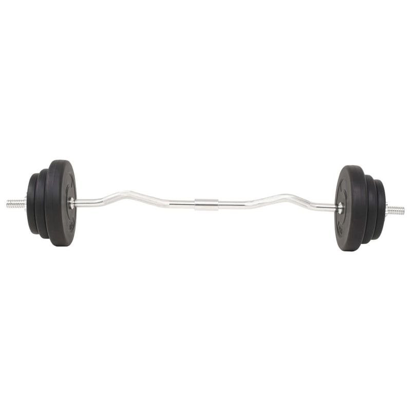 vidaXL egykezes és kétkezes súlyzó szett 30 kg