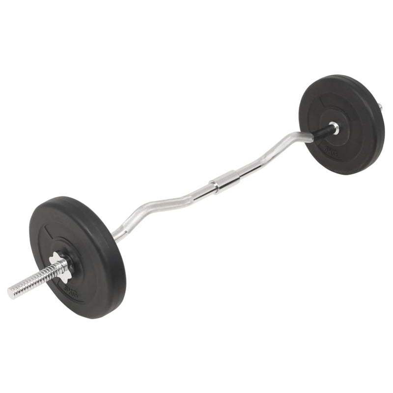 vidaXL egykezes és kétkezes súlyzó szett 30 kg