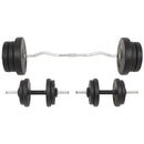 vidaXL egykezes és kétkezes súlyzókészlet 60 kg