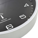 vidaXL fekete színű rádióvezérelt falióra kvarcszerkezettel 31 cm