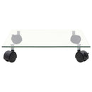 vidaXL 2 db négyszögletű görgős virágalátét edzett üvegből, 35x35 cm