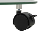 vidaXL 2 db kerek görgős virágalátét edzett üvegből, 28 cm átmérőjű