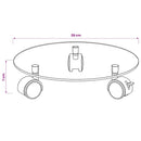 vidaXL 2 db kerek görgős virágalátét edzett üvegből, 28 cm átmérőjű