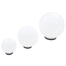 vidaXL 3 db-os LED gömblámpa-szett 20 / 30 / 40 cm PMMA