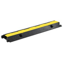 vidaXL 2 db 1 csatornás gumi kábelvédő rámpa 100 cm