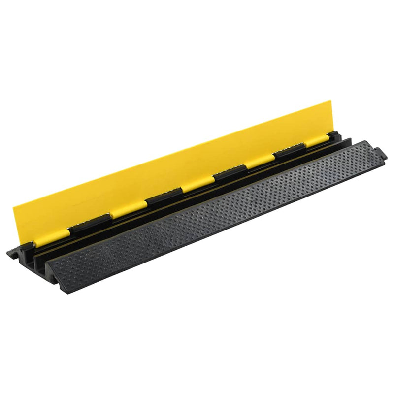 vidaXL 4 db 2 csatornás gumi kábelvédő rámpa 101,5 cm