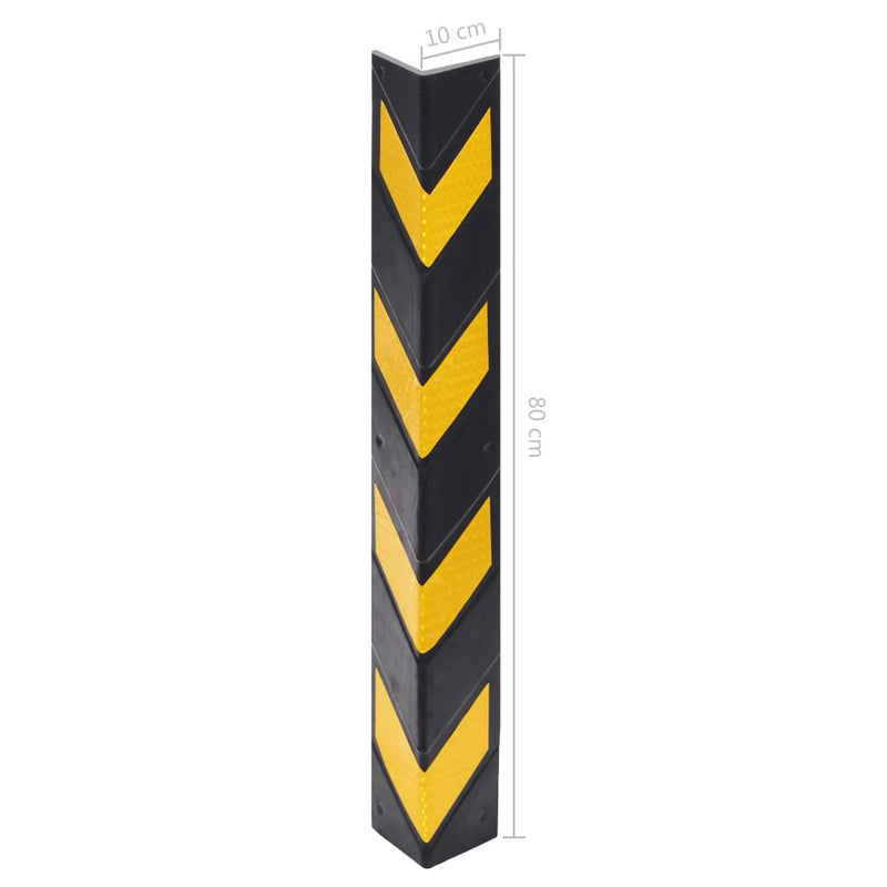 vidaXL 10 db fényvisszaverő gumi sarokélvédő 80 cm