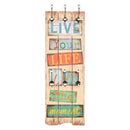 vidaXL falra szerelhető fogas 6 akasztóval 120 x 40 cm „LIVE LIFE”
