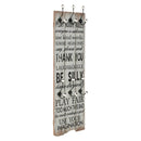 vidaXL falra szerelhető fogas 6 akasztóval 120 x 40 cm „THANK YOU”