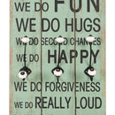 vidaXL falra szerelhető fogas 6 akasztóval 120 x 40 cm „HAPPY LOVE”