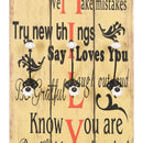 vidaXL falra szerelhető fogas 6 akasztóval 120 x 40 cm „FAMILY”