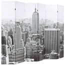 vidaXL fekete-fehér New York mintás paraván 228 x 170 cm