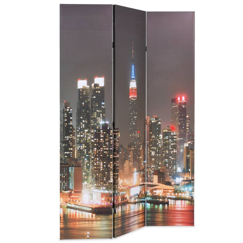 vidaXL éjszakai New York mintás paraván 120 x 170 cm