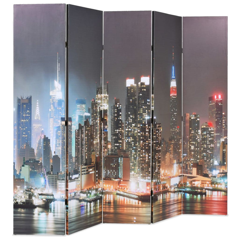 vidaXL éjszakai New York mintás paraván 200 x 170 cm