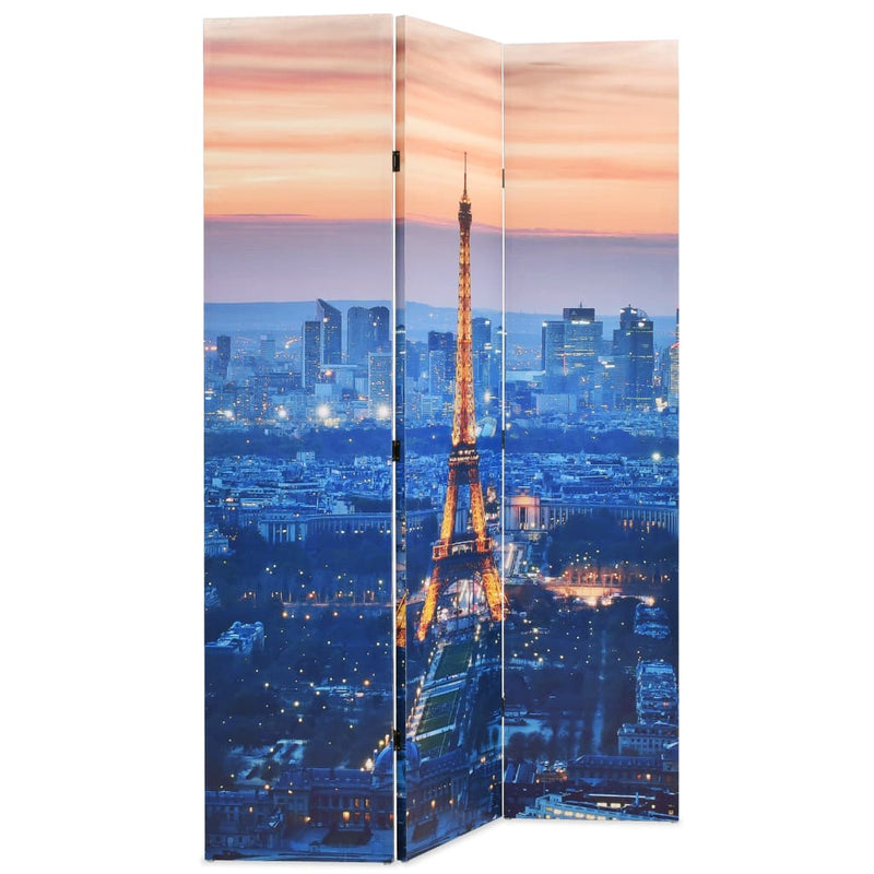 vidaXL éjszakai Párizs mintás paraván 120 x 170 cm