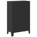 vidaXL ipari stílusú fekete fém ruhásszekrény 67 x 35 x 107 cm